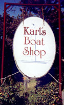 The sign at the entrance to our boatyard